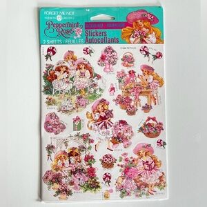 vintage American Greetings Peppermint Rose Scented Stickers 1994 toy mattel